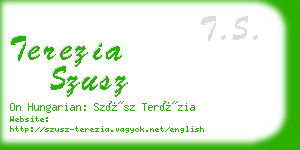 terezia szusz business card